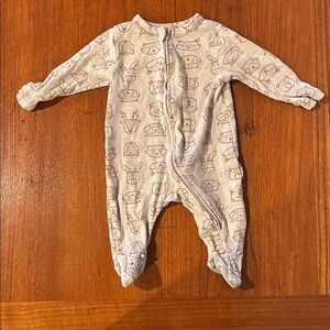 Adorable Woodland Animal Patterned Footie Pajamas